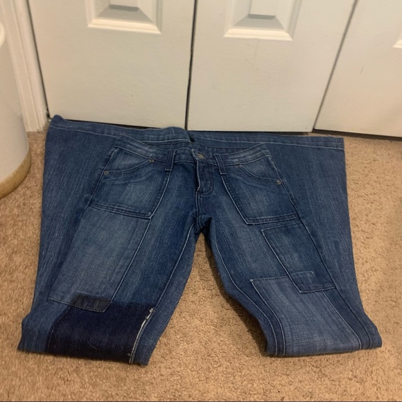 Carmar patchwork flare distressed jeans - Picture 2 of 4